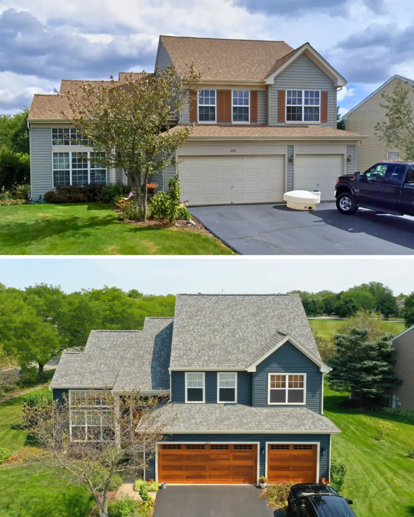 Storm-damaged roof replaced through an insurance claim