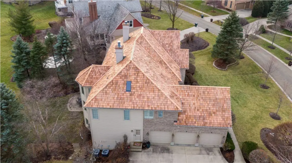 Real cedar shake roof on a Libertyville home